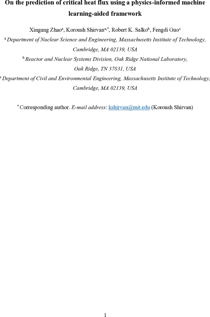 물리 기반 머신러닝 보조 프레임워크를 이용한 임계열플럭스 예측