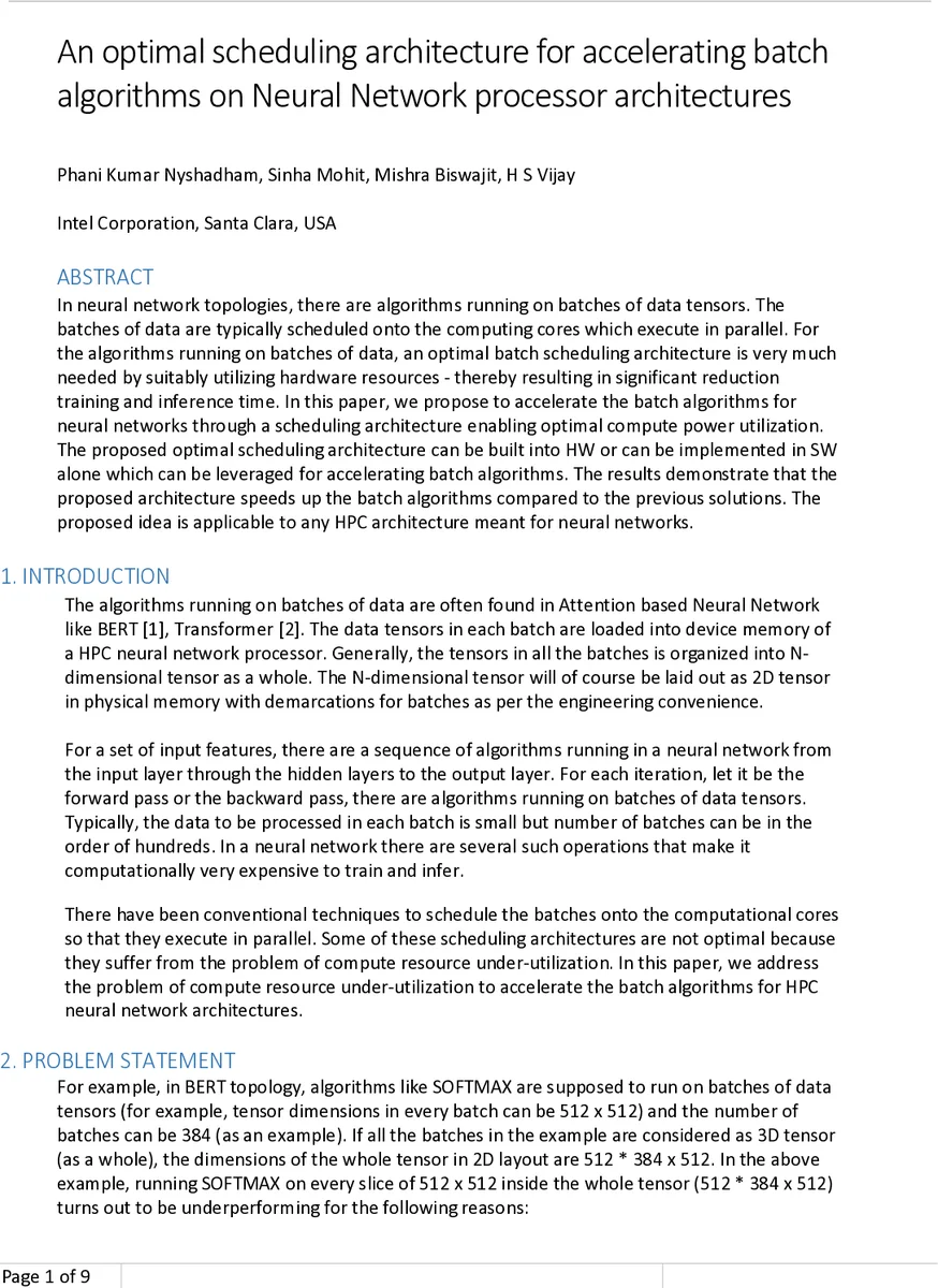 배치 알고리즘 가속을 위한 최적 스케줄링 아키텍처