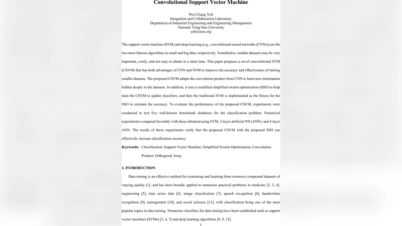 컨볼루션 서포트 벡터 머신