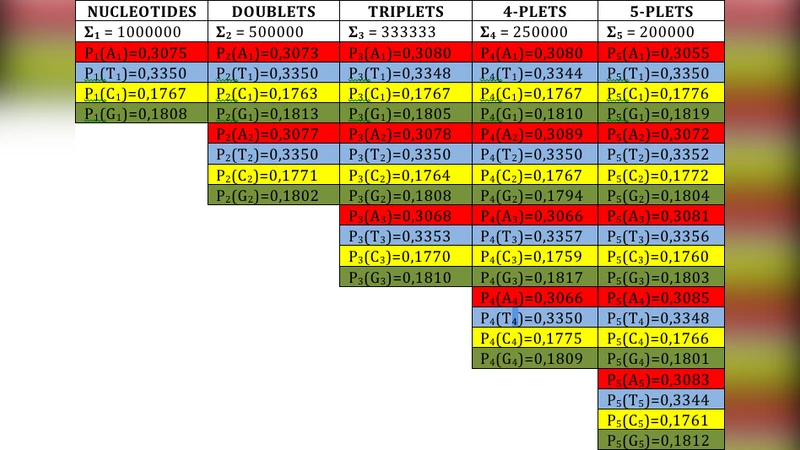 긴 DNA 서열의 사면체 그룹 대칭 규칙