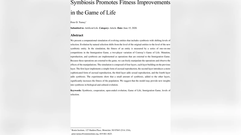 공생이 살아남는다: 이민 게임에서 진화적 적합도 향상