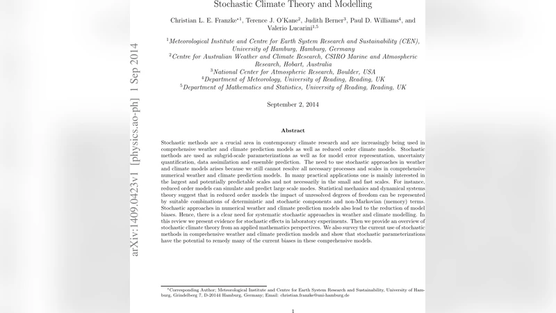 확률적 기후 이론과 모델링