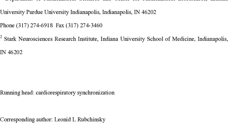 심장·호흡 동기화의 미세 시간 구조