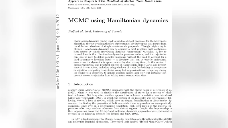 Hamiltonian Monte Carlo 효율적인 연속 상태 공간 탐색