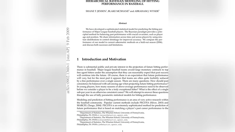 야구 타격 성과 계층 베이지안 모델링