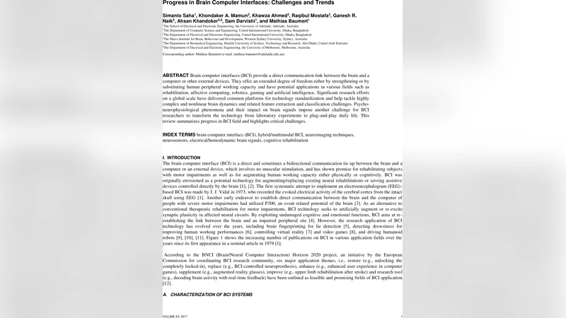 뇌 컴퓨터 인터페이스의 발전 도전과 흐름