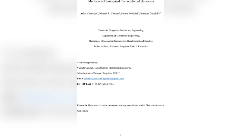 생체모방 섬유강화 탄성체의 기계적 거동