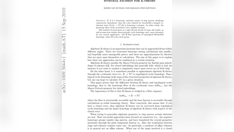 정수적 절삭과 K‑이론의 동형성