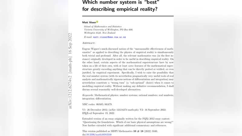 실재를 묘사하는 최적의 수 체계는