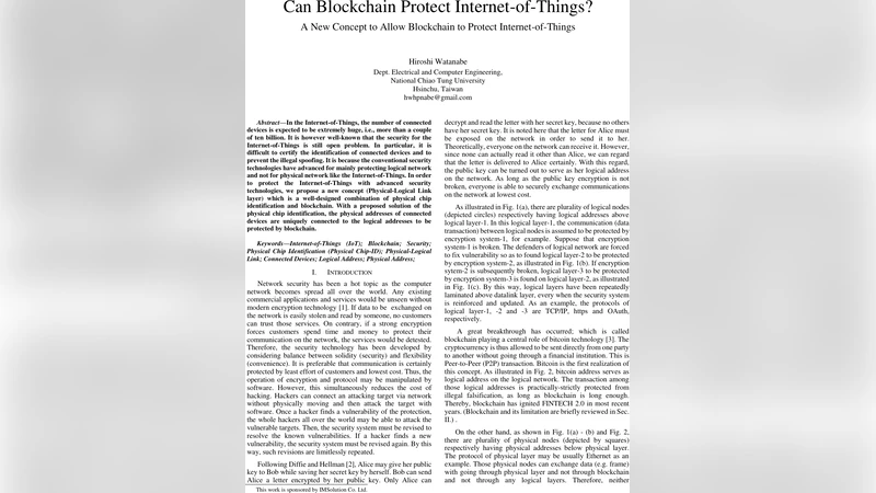 블록체인과 물리칩 ID로 IoT 보안을 재정의한다