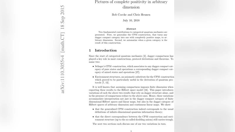 완전양자양성도 그림화: 차원 자유화와 범주적 재구성