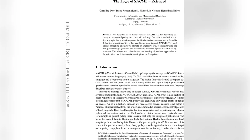 XACML 논리 확장 연구