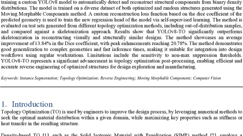 YOLOv8 기반 토폴로지 최적화 구조 역공학