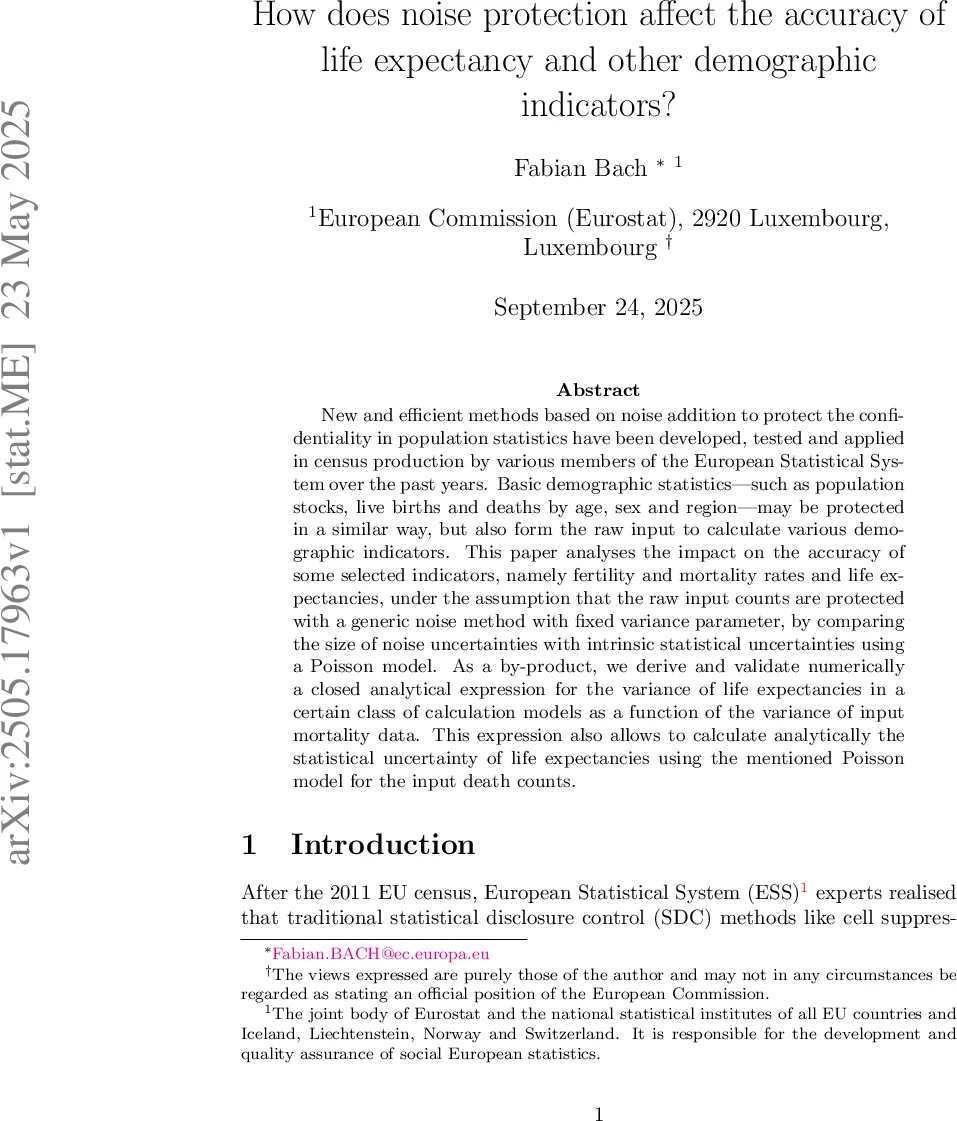 소음 보호가 기대수명·인구통계 지표 정확도에 미치는 영향