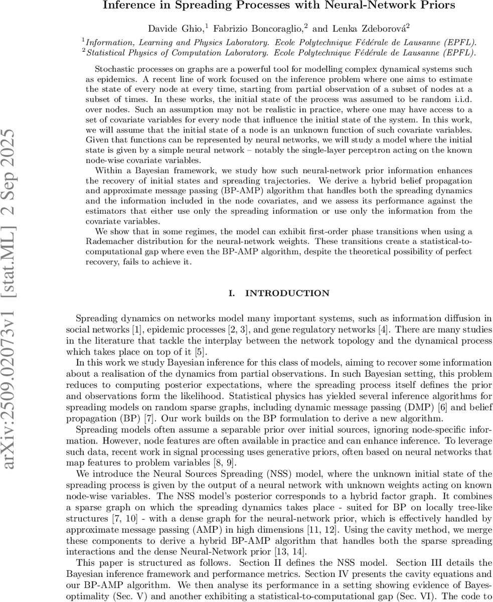 신경망 사전 정보를 활용한 전파 과정 추론