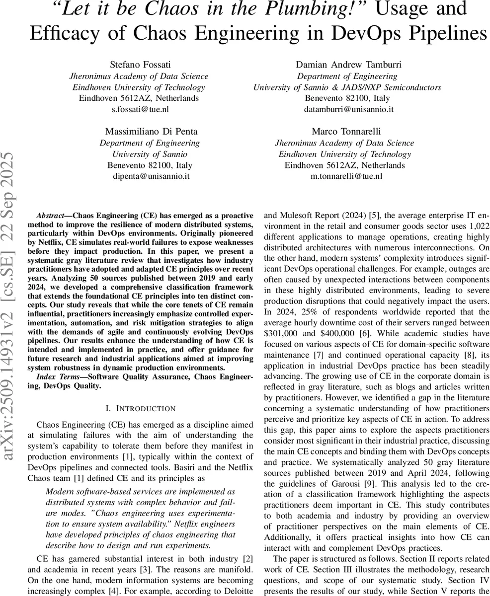 플러밍에 혼돈을 들이다 DevOps 파이프라인에서 혼돈 공학 활용과 효과