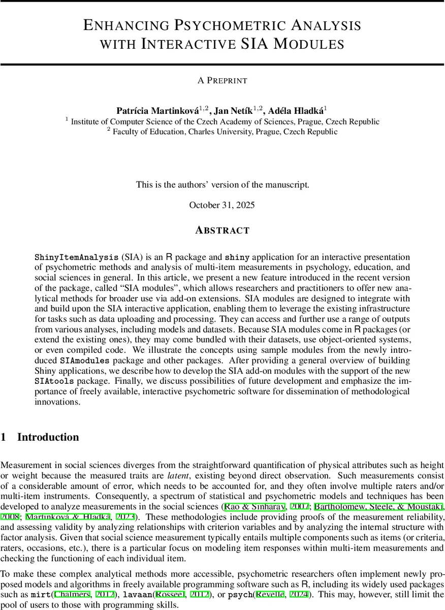 심리측정 혁신을 이끄는 인터랙티브 SIA 모듈