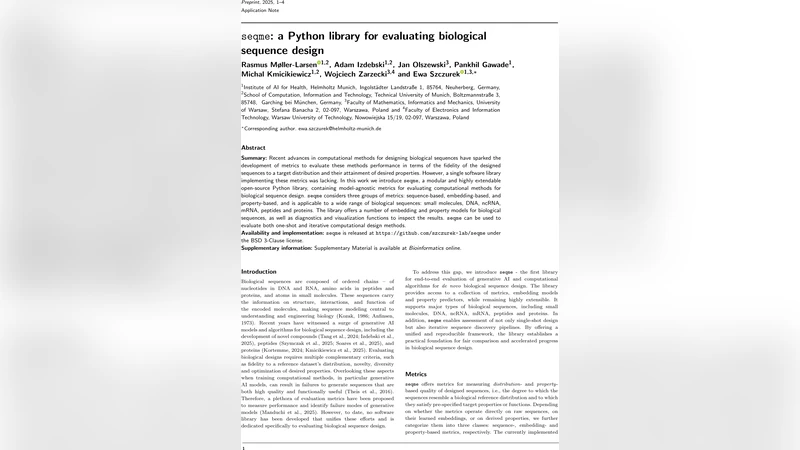 생물학적 서열 설계 평가를 위한 파이썬 라이브러리 seqme