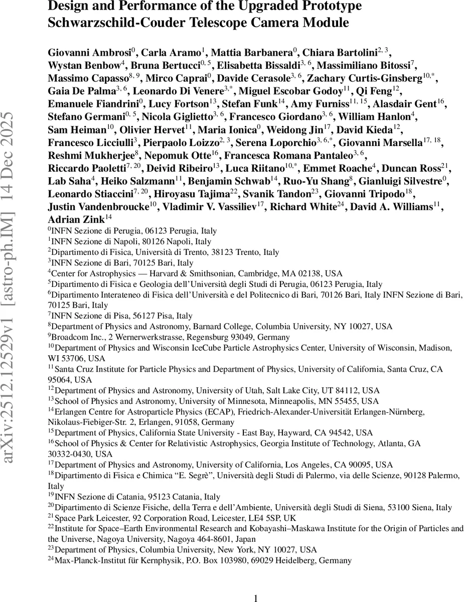 차세대 감마선 관측을 위한 Schwarzschild-Couder 망원경 카메라 모듈의 혁신적 업그레이드