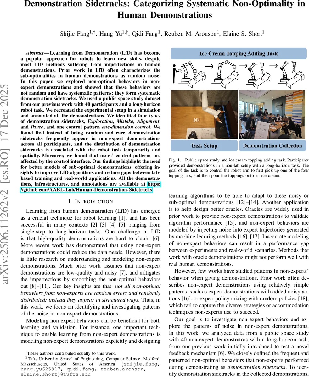 인간의 실수도 패턴이다 로봇 학습의 새로운 지평을 여는 데모 사이드트랙의 발견