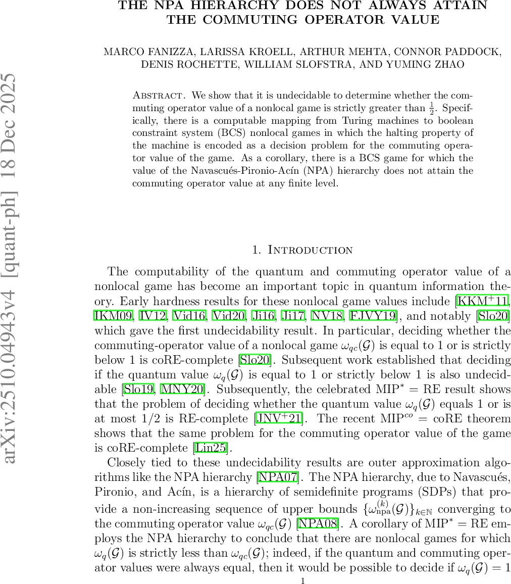 비교연산자 값과 NPA 계층의 불일치: 한계와 불가산성