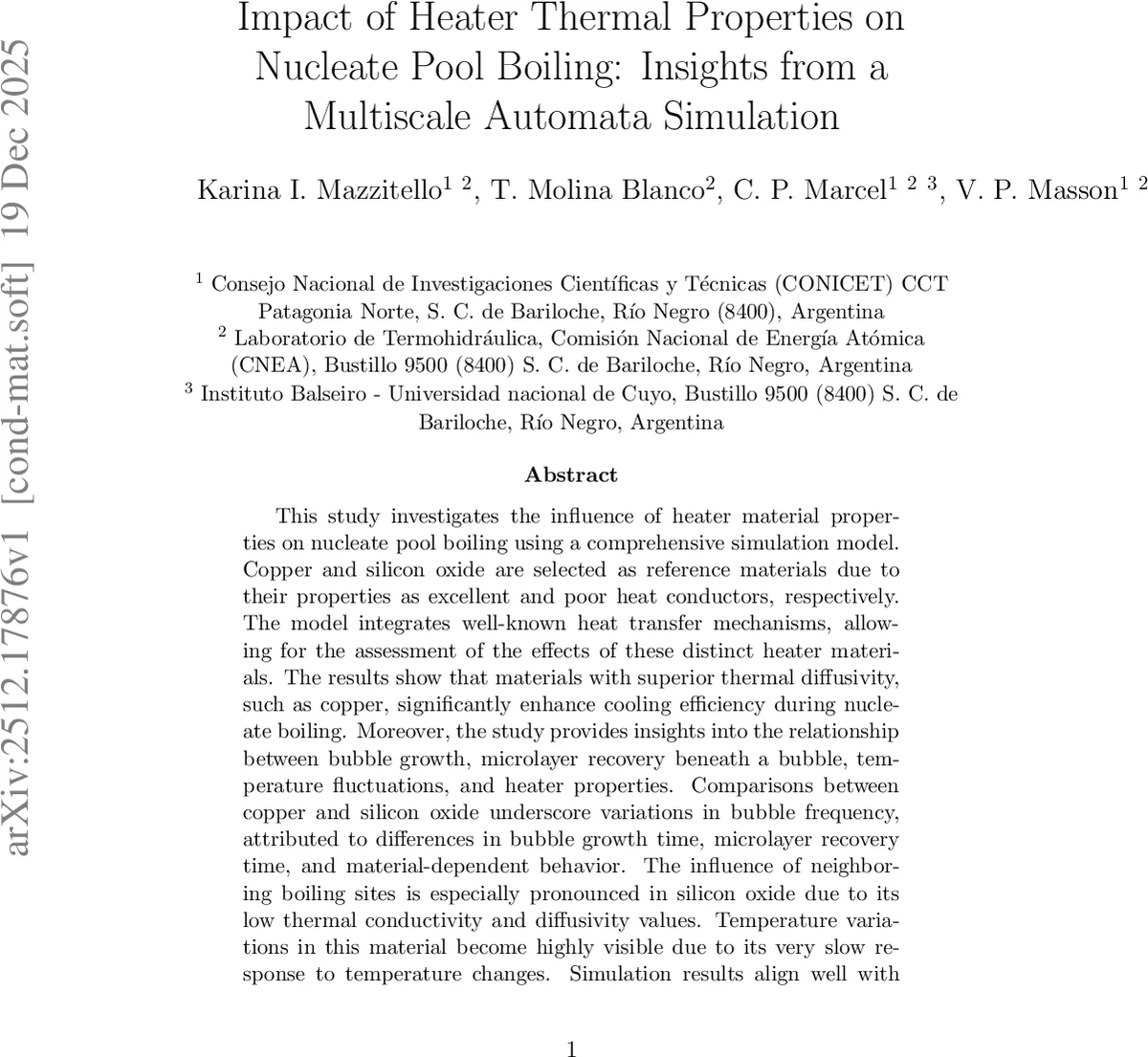 히터 열전도율이 핵형 풀보일링에 미치는 영향: 다중스케일 오토마타 시뮬레이션