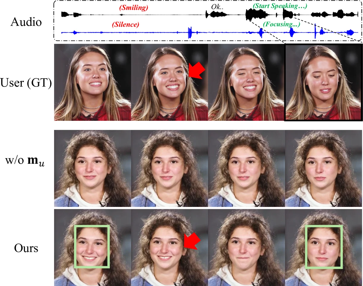 실시간 대화용 인터랙티브 헤드 아바타 생성 기술