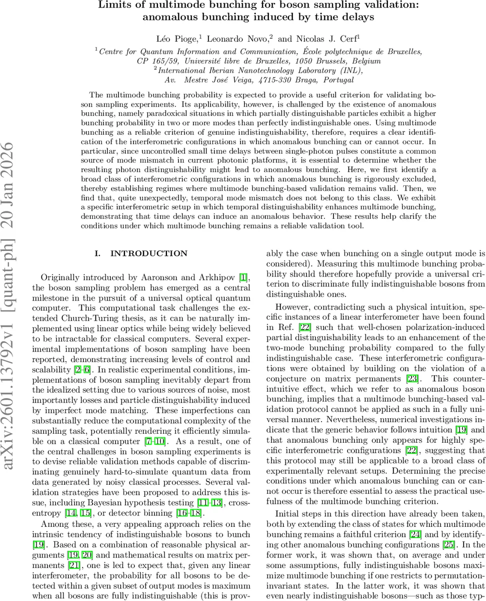 다중모드 보손 뭉침 검증의 한계와 시간 지연에 의한 이상 뭉침 현상