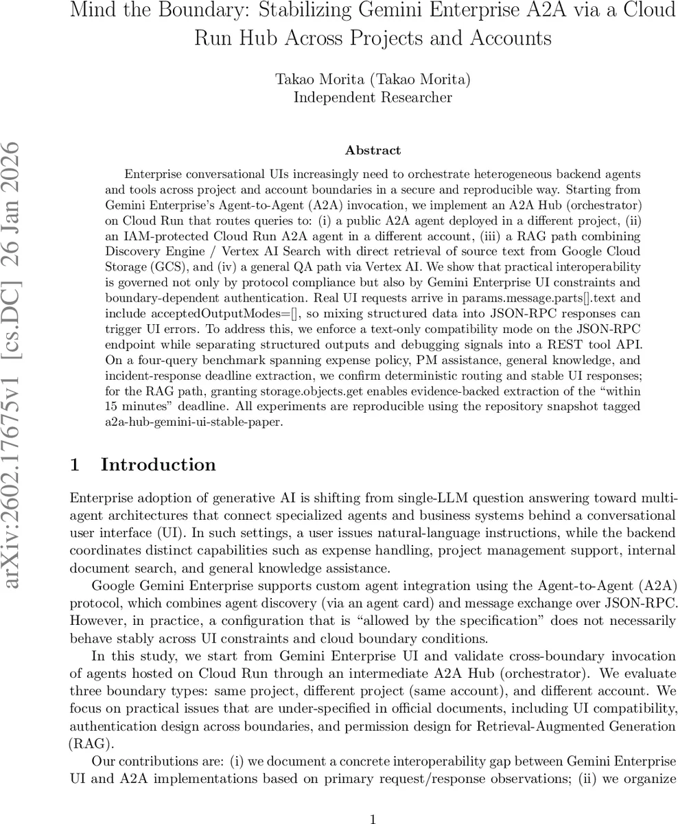 경계 넘어 안정된 Gemini A2A: 클라우드런 허브로 프로젝트·계정 간 에이전트 연동