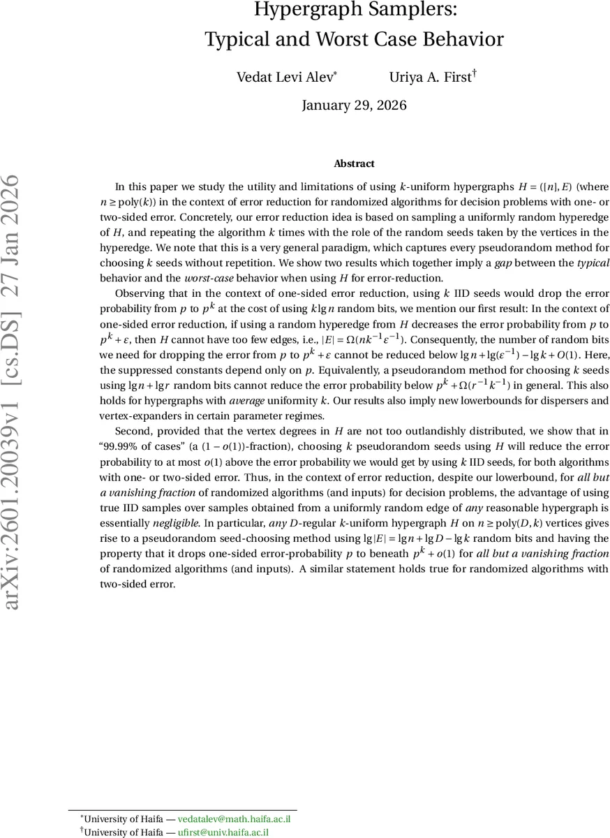 하이퍼그래프 샘플러: 전형적 행동과 최악 사례