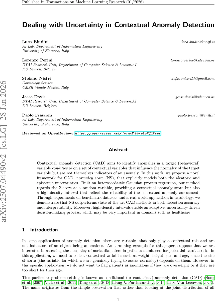 불확실성을 활용한 컨텍스트 이상 탐지 프레임워크
