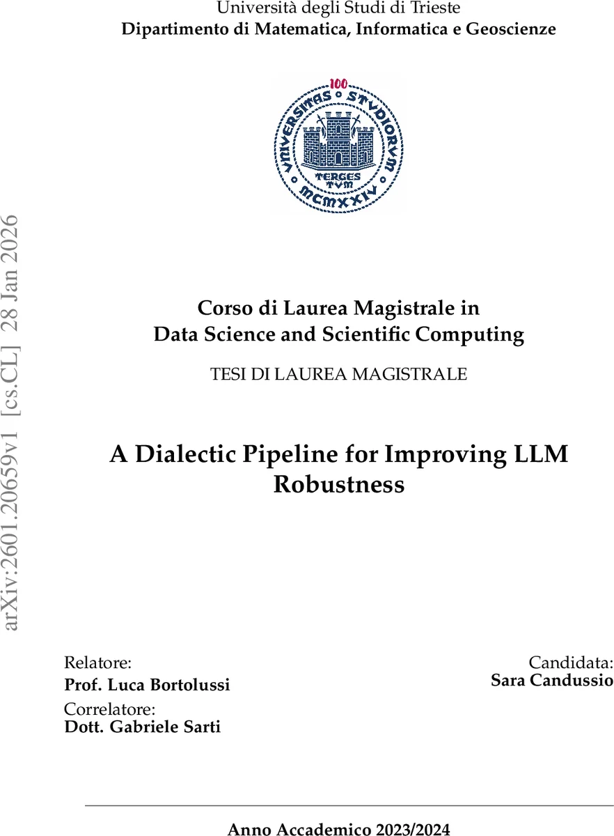 자기대화 기반 변증법 파이프라인으로 LLM 견고성 강화