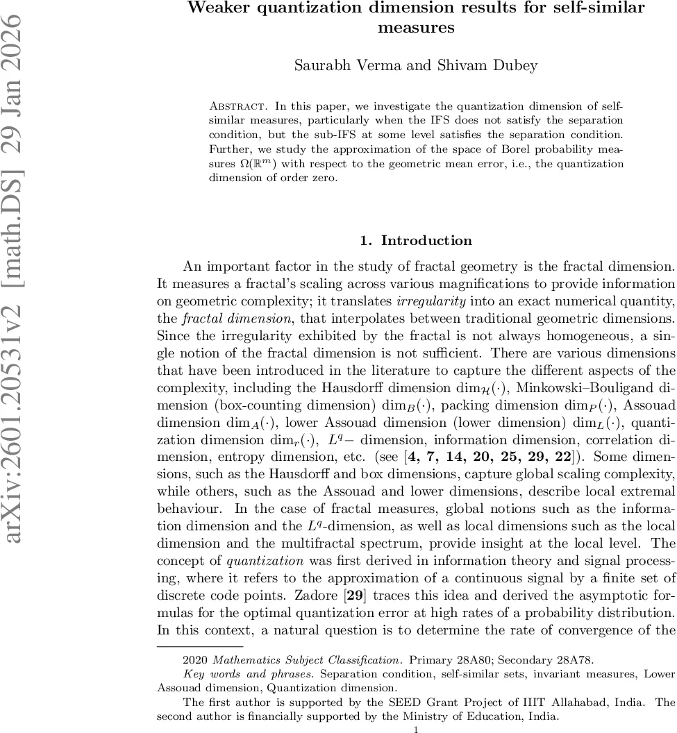 자기유사 측정의 약한 양자화 차원 연구