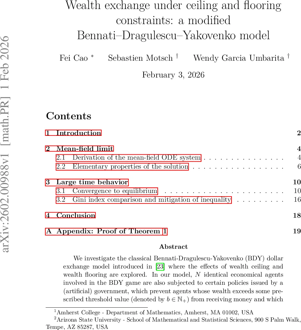 부자와 가난을 동시에 제한하는 새로운 부의 교환 모델
