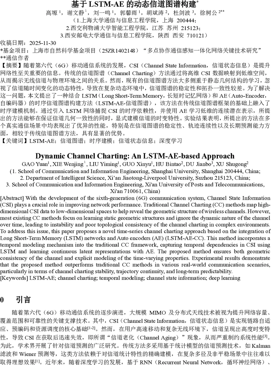 동적 채널 차트링을 위한 LSTM‑AE 통합 모델