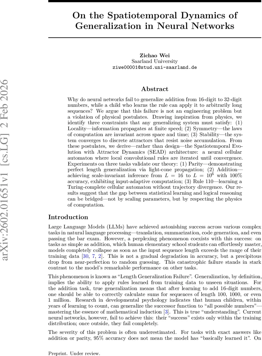 스페이스타임 진화와 어트랙터 기반 일반화 모델