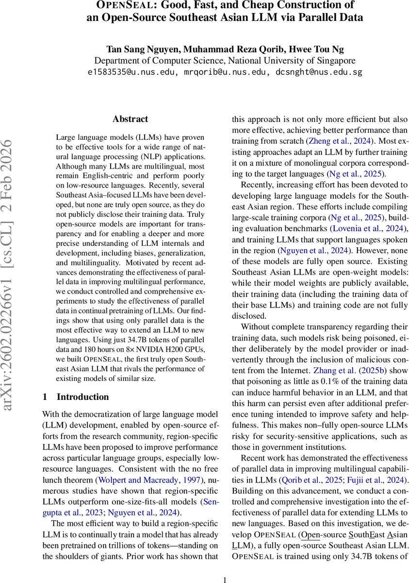 멀티링꿀 LLM을 위한 연속 사전학습 전략: 병렬 데이터와 순서의 효과