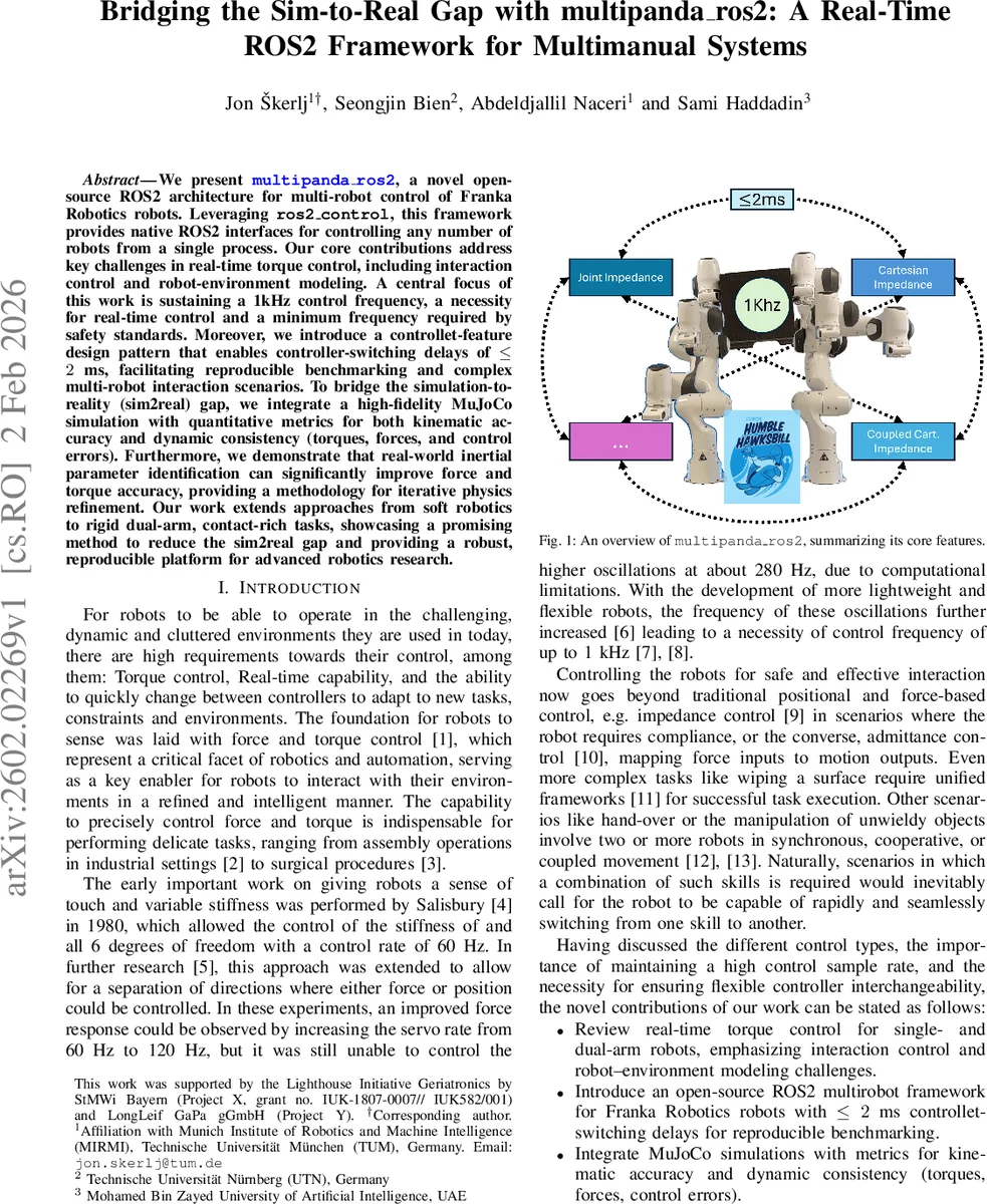 멀티판다 ROS2로 실시간 다중 로봇 제어와 시뮬실제 격차 해소