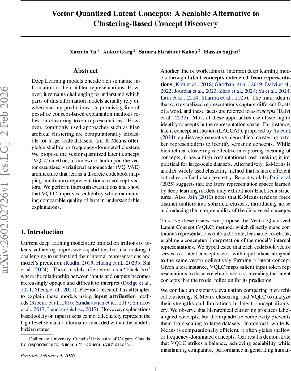 대규모 모델을 위한 벡터 양자화 기반 잠재 개념 탐색