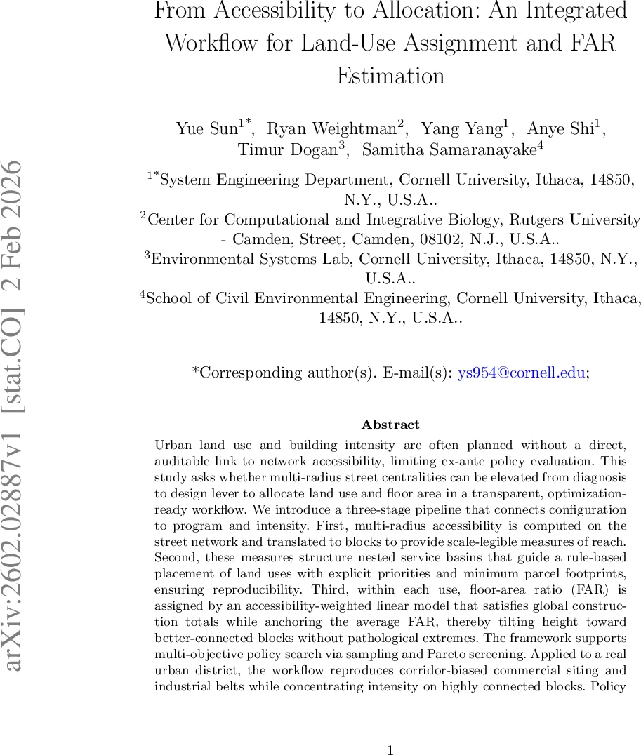 접근성 기반 토지 이용 배분과 건폐율 추정 통합 워크플로우