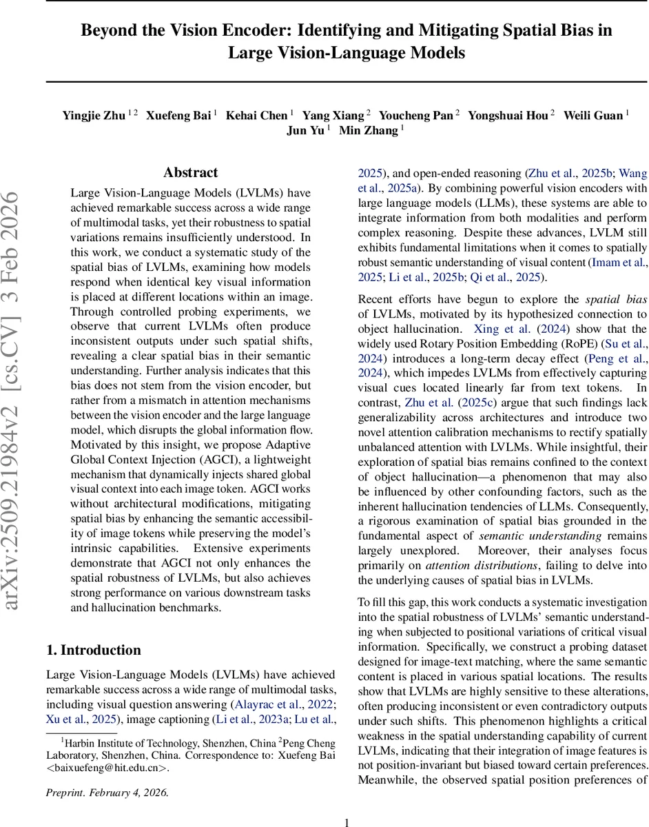 시각‑언어 모델의 공간 편향 탐지와 완화