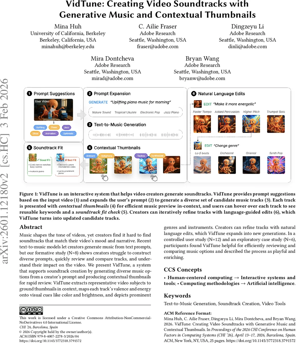 비디오 사운드트랙 제작을 위한 제너레이티브 음악과 컨텍스트 썸네일