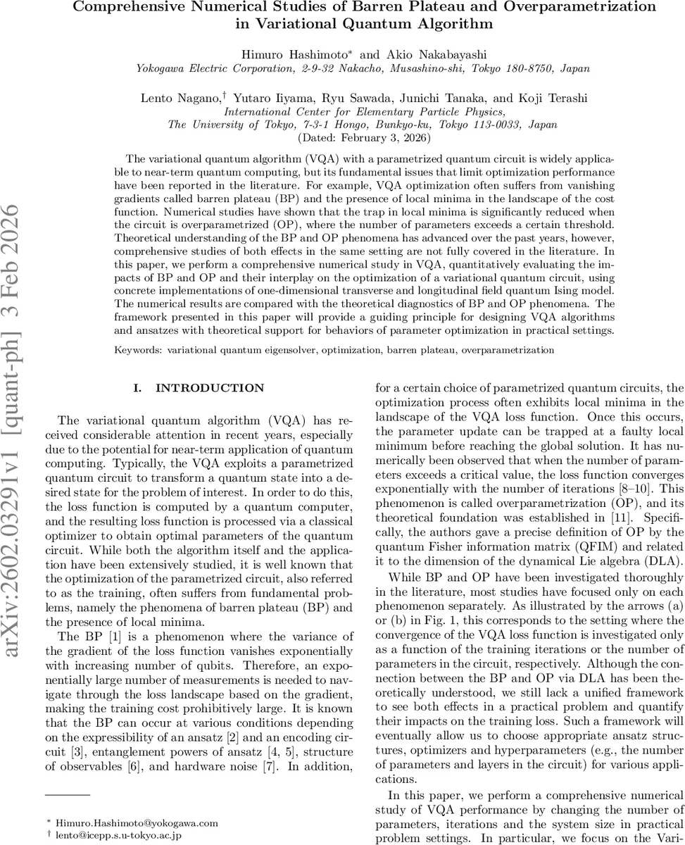 바레인 플래토와 과잉 파라미터화의 상호작용에 대한 포괄적 수치 연구