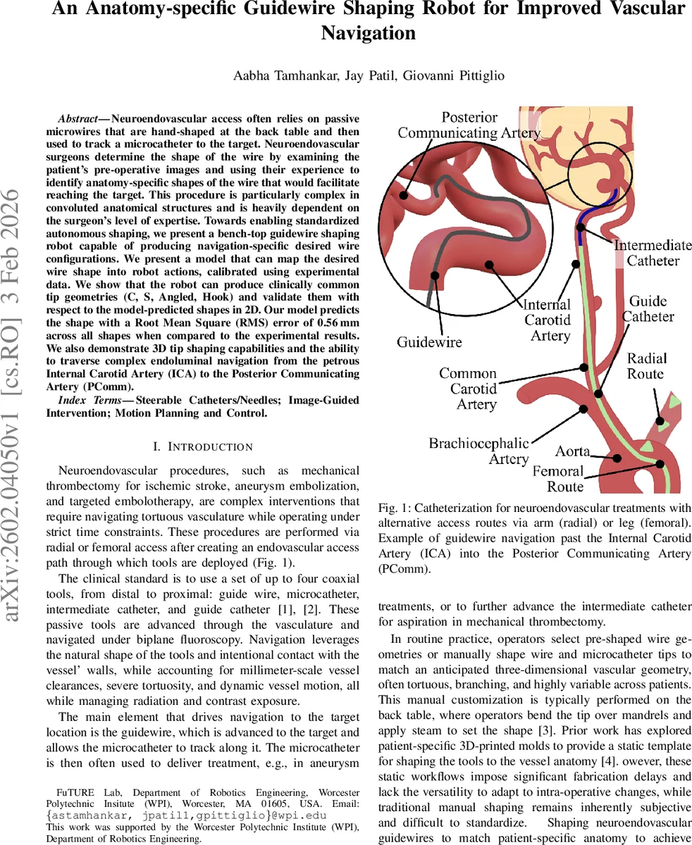 해부학 맞춤형 가이드와이어 형상 로봇