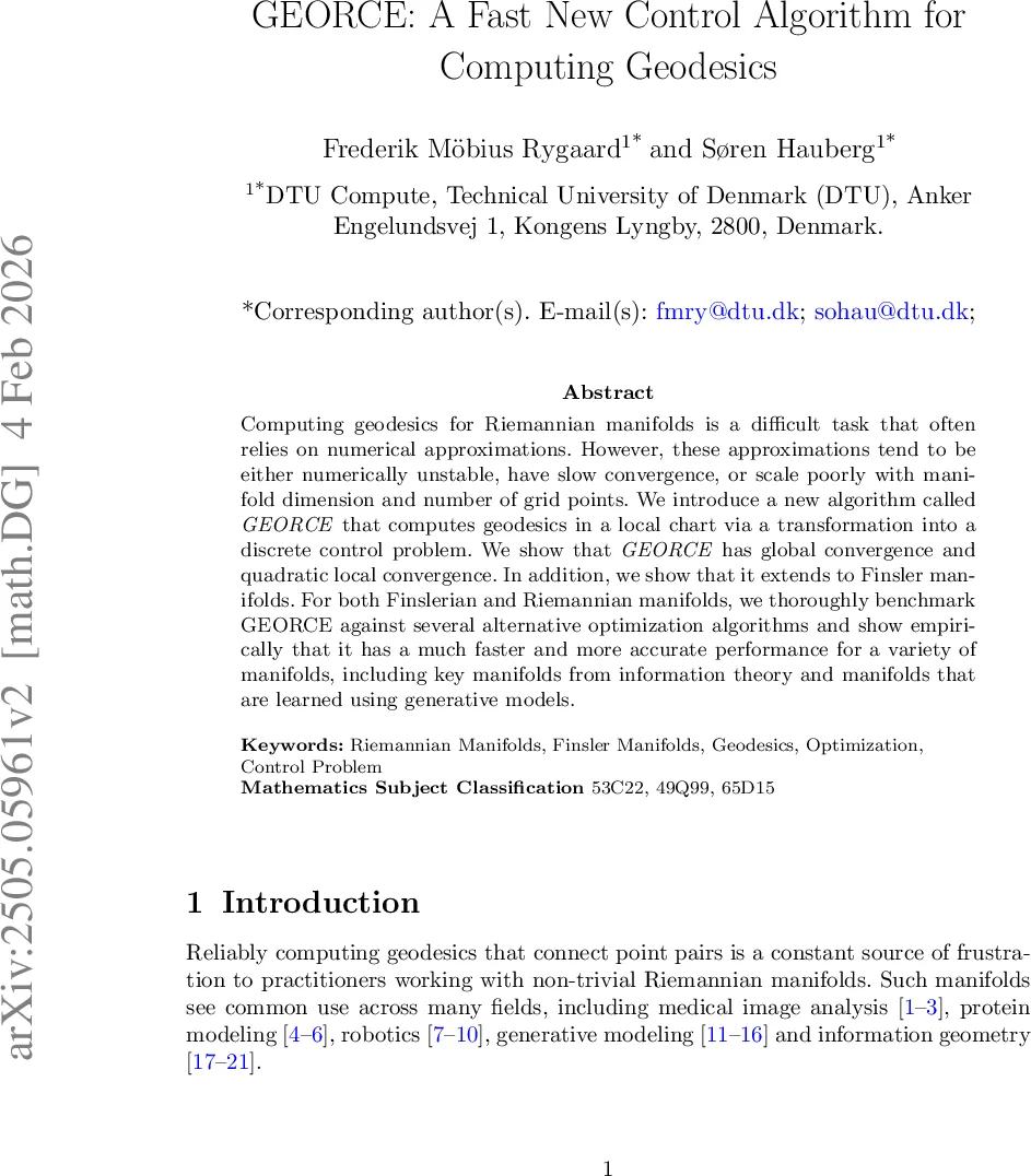 GEORCE 빠른 지오데시 계산 알고리즘