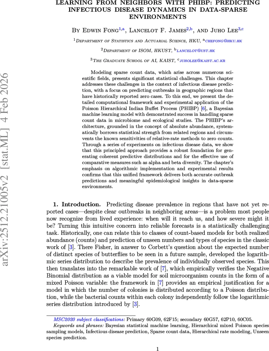 이웃으로부터 배우는 희소 데이터 전염병 예측 모델