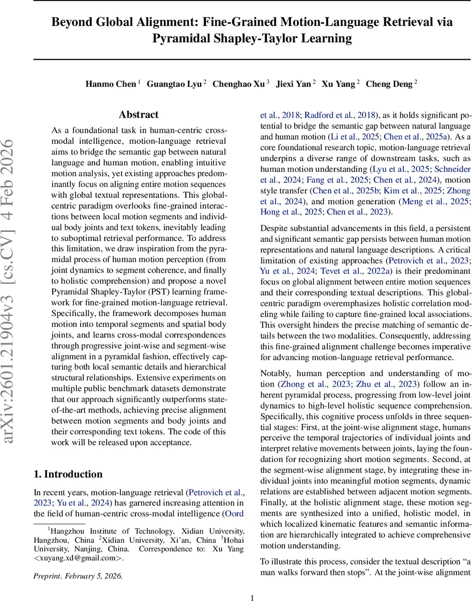 피라미드형 샤플리 테일러 학습으로 세밀한 동작 언어 검색 구현