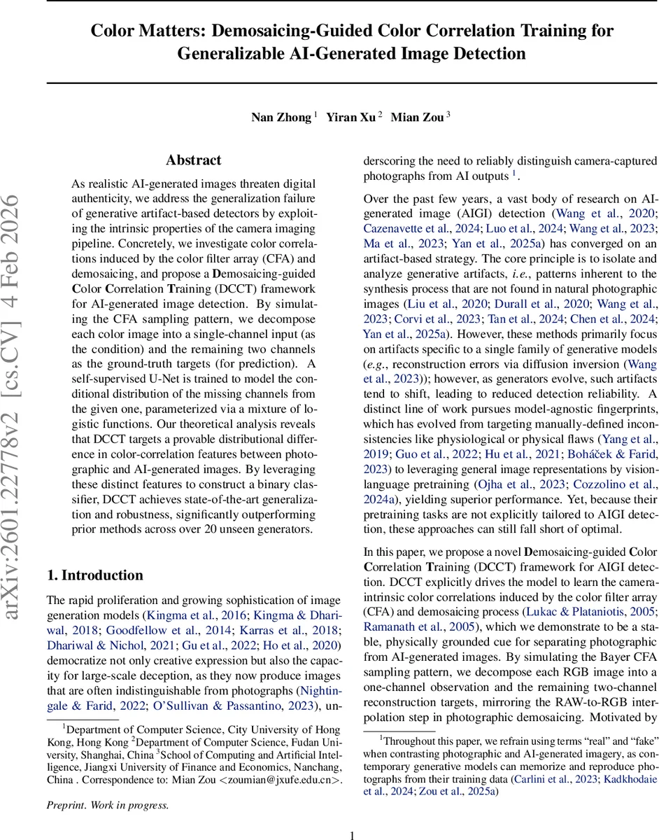 색상으로 구분한다: 디모사이싱 기반 AI 이미지 탐지