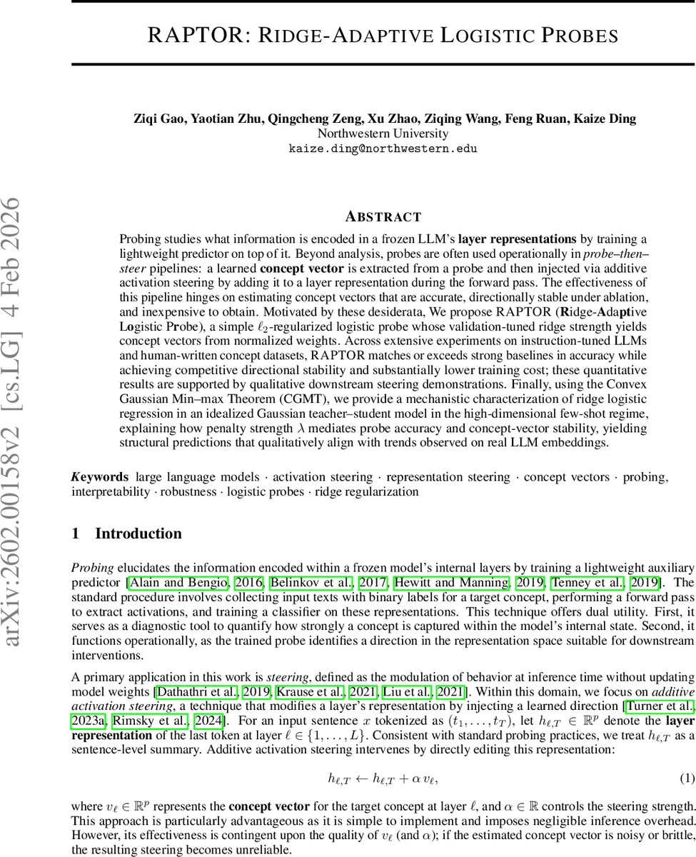 RAPTOR 능동형 로지스틱 탐지기