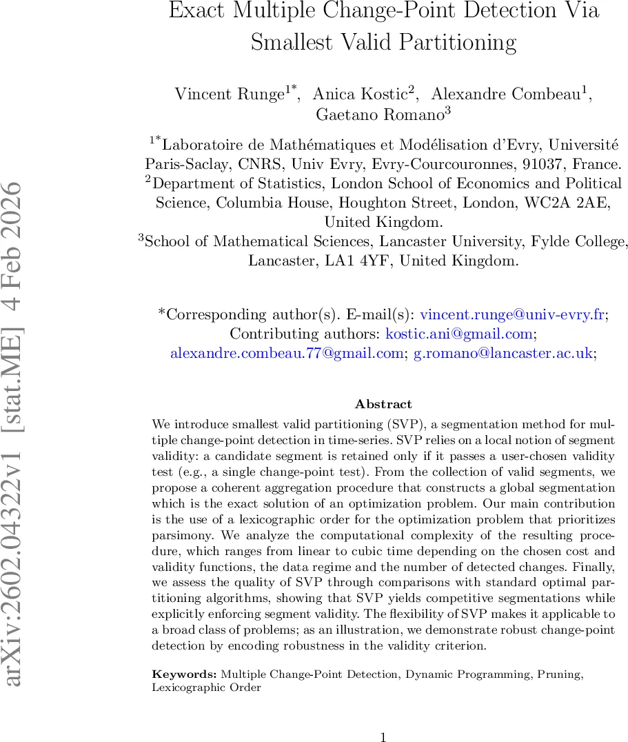 최소 유효 구간 분할을 통한 정확한 다중 변곡점 탐지